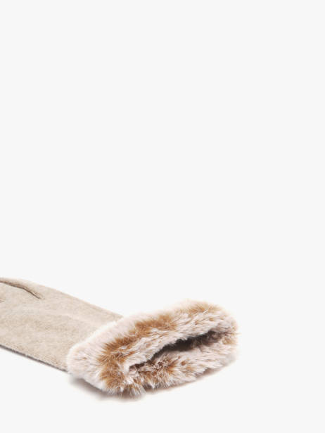 Gloves Isotoner Beige women gloves 85358 other view 1