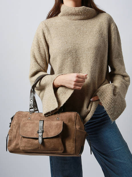 Shoulder Bag Velvet Soft Miniprix Brown velvet soft 6551 other view 1