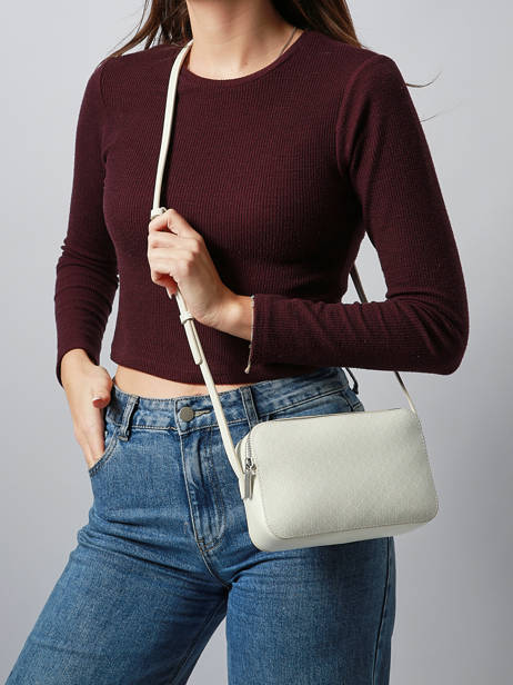 Sac Bandoulière Coated Emblem Calvin klein jeans Blanc coated emblem 4F3268G vue secondaire 1