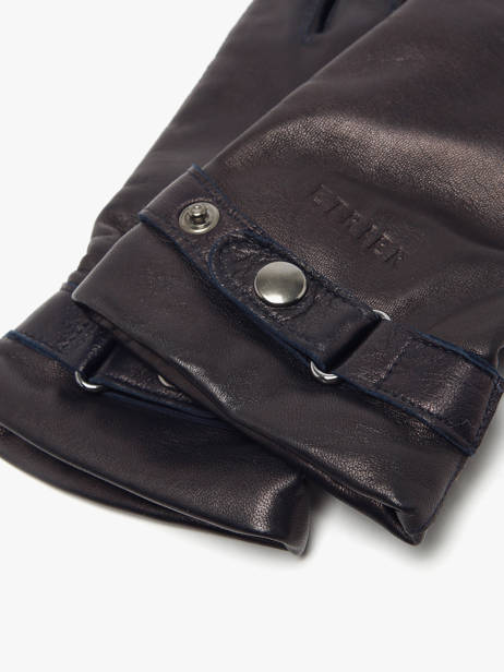 Gants Homme Cuir Etrier Bleu accessoires EGLO603G vue secondaire 1