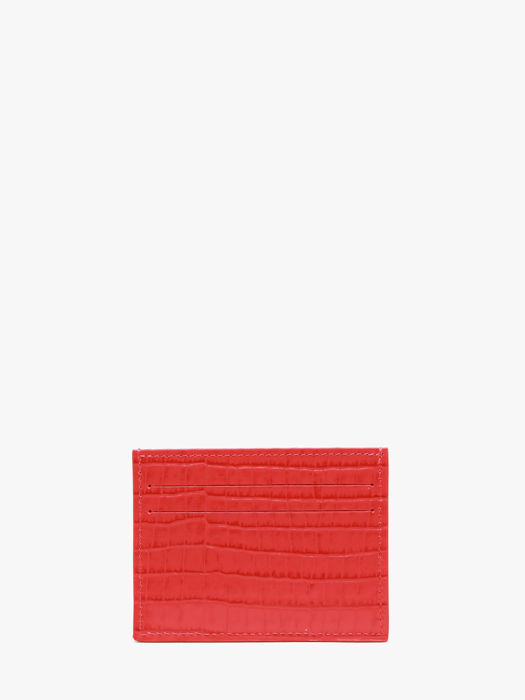 Longchamp Longchamp pocket croco Bill case / card case Red