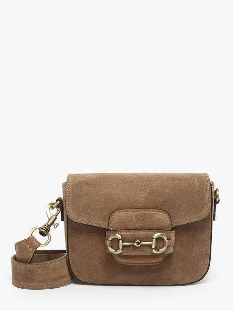 Sac Bandoulière Velvet Cuir Milano Beige velvet VE260611