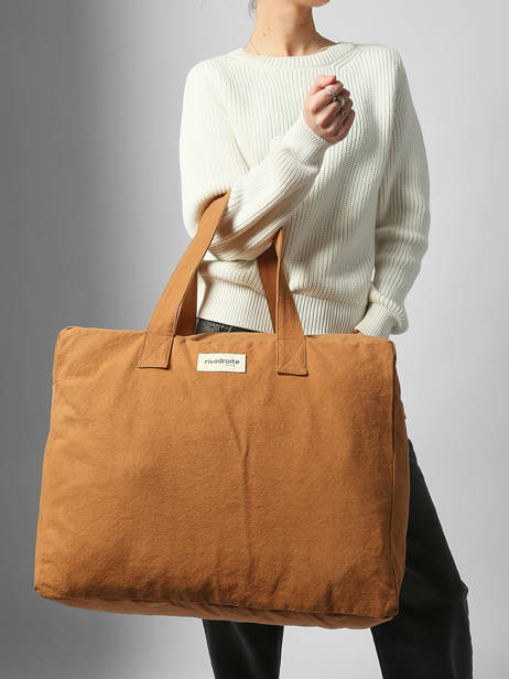 Shoulder Bag Elzevir Recycled Cotton Rivedroite Brown timeless ELZEVTIM other view 1