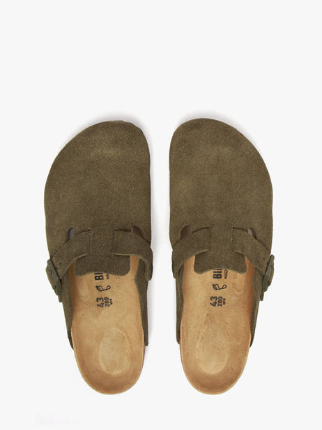 Mules En Cuir Birkenstock Vert men 1024721 vue secondaire 3