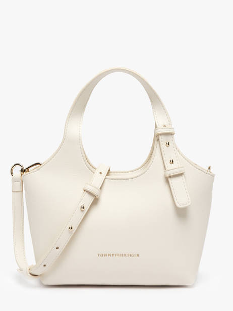 Sac Porté Main Th Logo Polyester Tommy hilfiger Blanc th logo AW18281