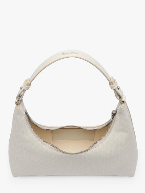 Sac Porté épaule Coated Emblem Polyester Recyclé Calvin klein jeans Blanc coated emblem 4F3298G vue secondaire 3