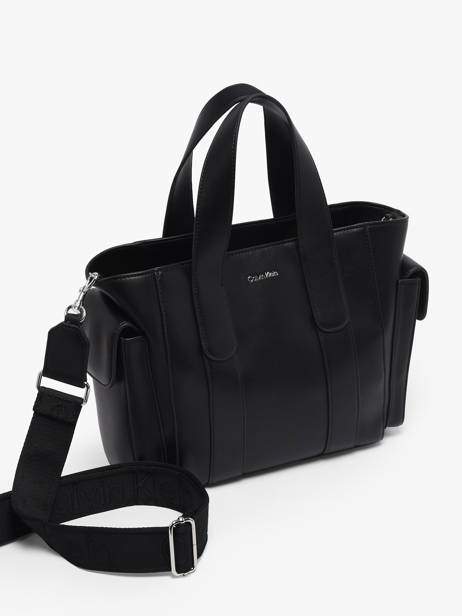 Satchel Signature Logo Strap Polyurethane Calvin klein jeans Black signature logo strap 4F3290G other view 1