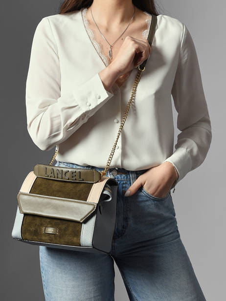 Leather Ninon Color Block Crossbody Bag Lancel Multicolor ninon A13370 other view 1