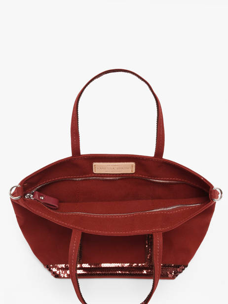 Petit Cabas Zippé Paillettes Vanessa bruno Rouge cabas 1V40435 vue secondaire 3