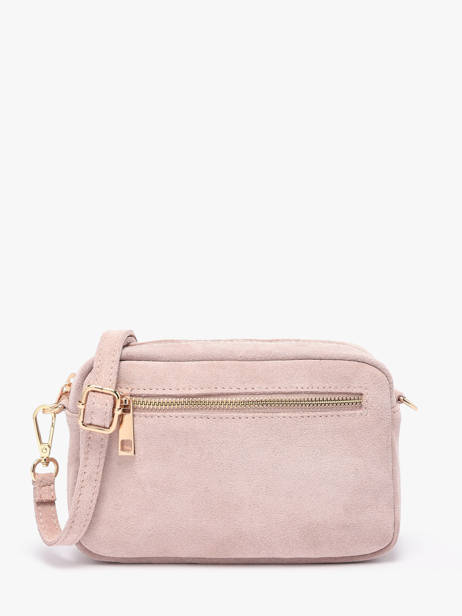 Sac Bandoulière Velvet Cuir Milano Rose velvet VE25115