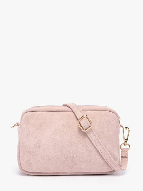 Sac Bandoulière Velvet Cuir Milano Rose velvet VE25115 vue secondaire 4