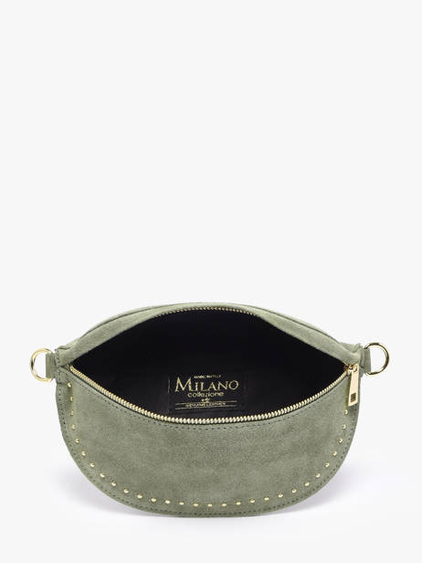 Sac Banane Cuir Milano Vert velvet VE25111 vue secondaire 3