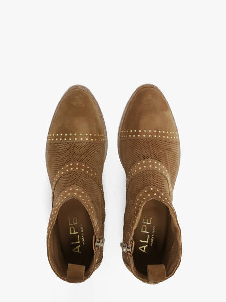 Bottines à Talon En Cuir Alpe Marron women 54311101 vue secondaire 3