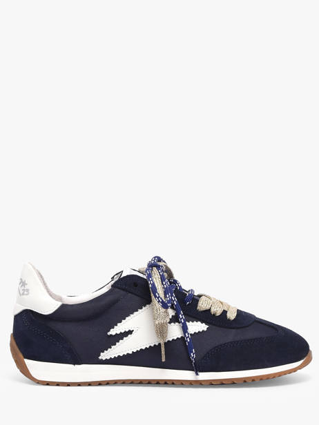 Sneakers June En Cuir Semerdjian Bleu women JUNED482