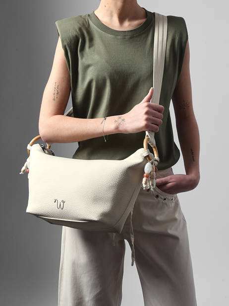 Sac Bandoulière Camomille Pearl Woomen Beige camomille pearl WCAE03 vue secondaire 1