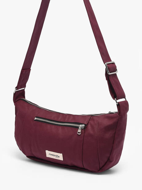 Sac Bandoulière Charlito Waxed Coton Recyclé Rivedroite Rouge waxed CHARIWAX vue secondaire 2