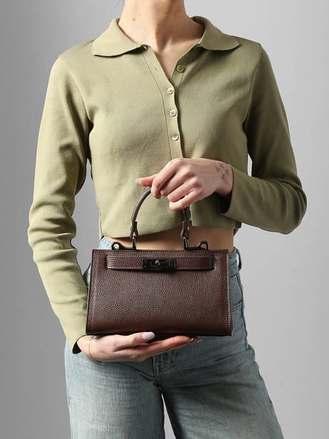 Sac Porté Main Caviar Cuir Milano Marron caviar CA25114 vue secondaire 1