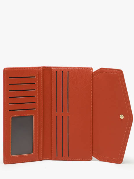 Portefeuille Saffiano David jones Orange saffiano P164 vue secondaire 1