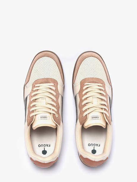 Sneakers En Cuir Faguo Beige men 26CG3202 vue secondaire 3