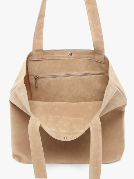 Sac Porté épaule Suedine Kba Polyester Lancaster Beige suedine kba 61 vue secondaire 3