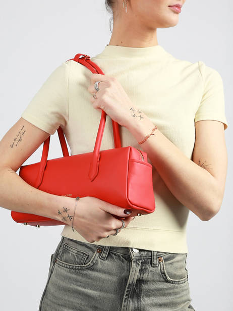 Sac Porté épaule Donna Cube Cuir Lancaster Rouge donna cube 128 vue secondaire 1