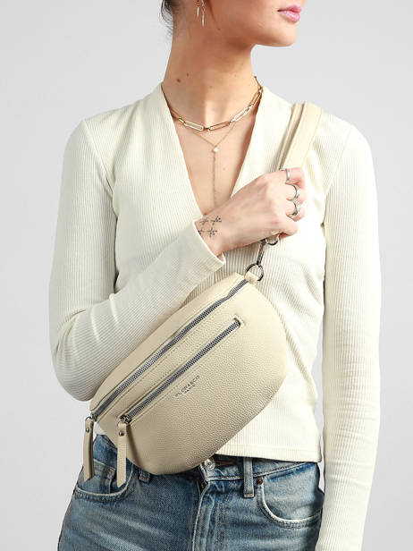 Sac Banane Miniprix Beige grained F8546 vue secondaire 1