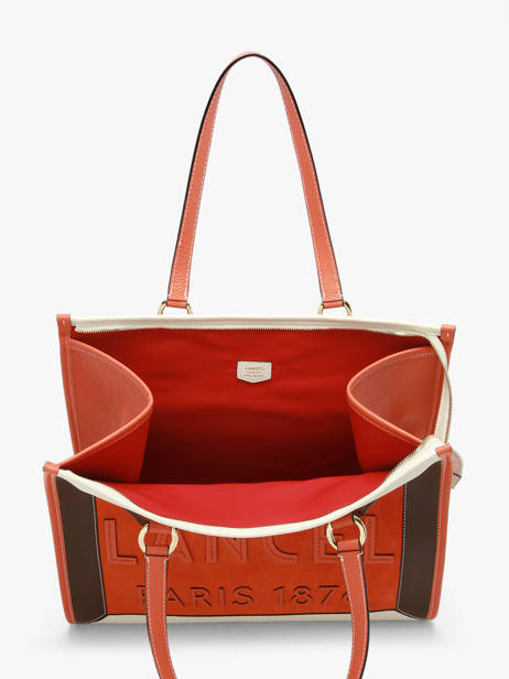 Sac Porté épaule Cabas D'ete Cuir Lancel Orange cabas d'ete A13369 vue secondaire 4
