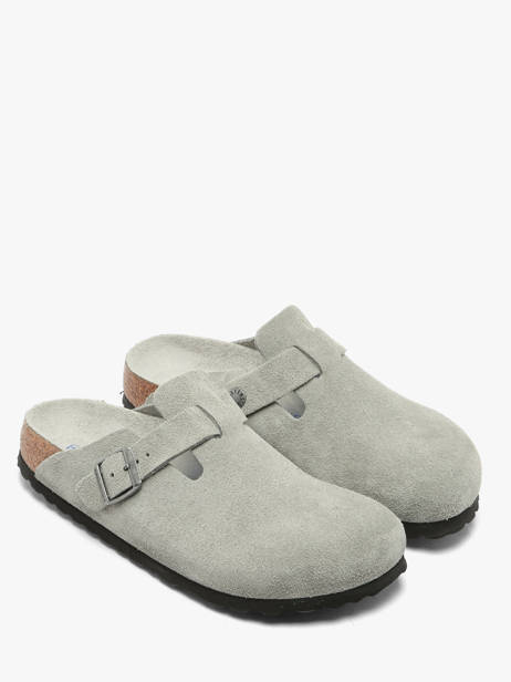 Mules En Cuir Birkenstock Gris women 1031657 vue secondaire 1