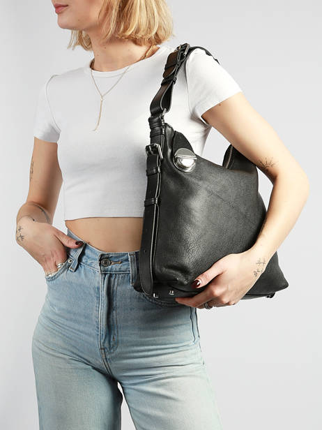 Sac Porté épaule Vintage Cuir Paul marius Noir vintage ELLIOTHB vue secondaire 1