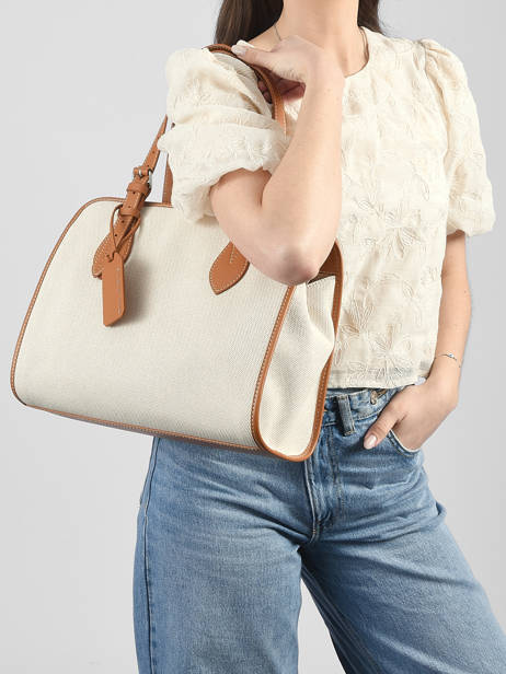 Le Cabas M Escapade Cuir Et Coton Paul marius Beige escapade CABAMESC vue secondaire 1