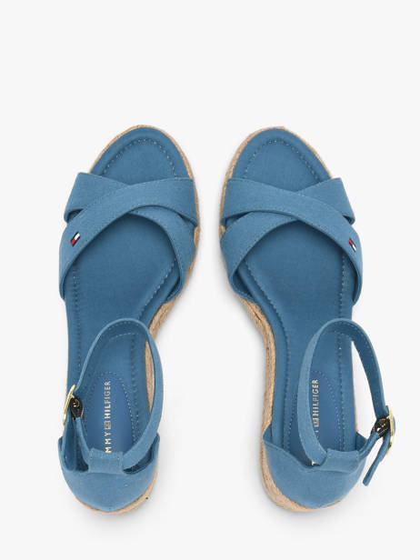 Sandales En Cuir Tommy hilfiger Bleu women 9332CZQ vue secondaire 3