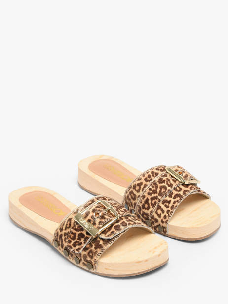 Slippers In Leather Colors of california Brown women HCBAYL06 other view 1