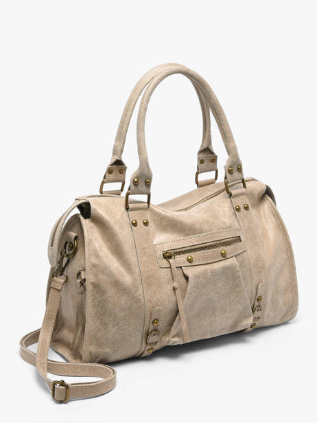 Sac Porté épaule A4 Spazzolato Cuir Milano Beige spazzolato SP24095 vue secondaire 2