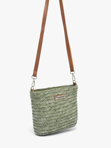 Shoulder Bag Milos Straw Les tropeziennes Green milos TZ04 other view 1