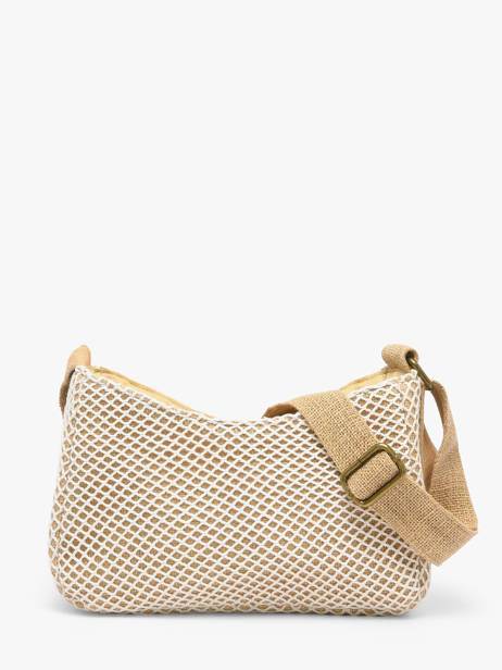 Shoulder Bag Resille Cotton Le voyage en panier Beige resille PM942 other view 4