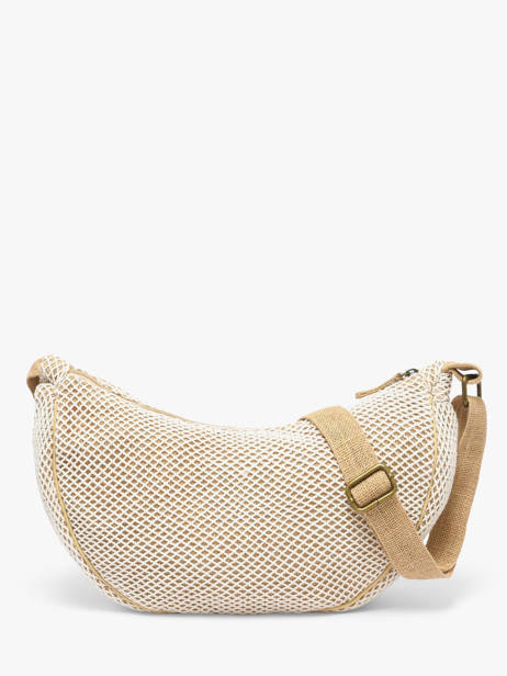 Shoulder Bag Resille Cotton Le voyage en panier Beige resille PM943 other view 3