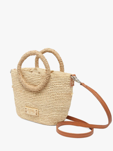 Satchel L'atelier Du Crochet Raphia Le voyage en panier Beige l'atelier du crochet AM831 other view 1