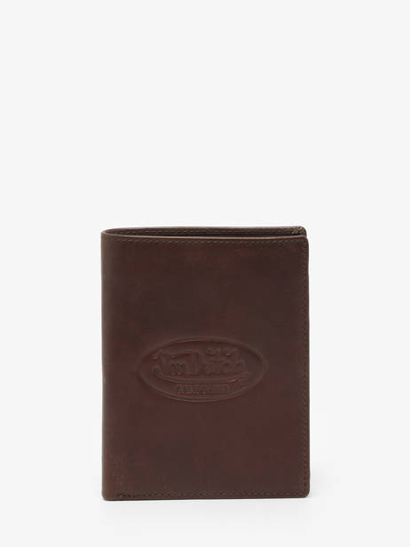 Wallet Leather Von dutch Brown wallets OBRY