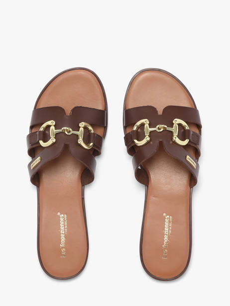 Slippers Hamia In Leather Les tropeziennes Brown women HAMIA other view 3