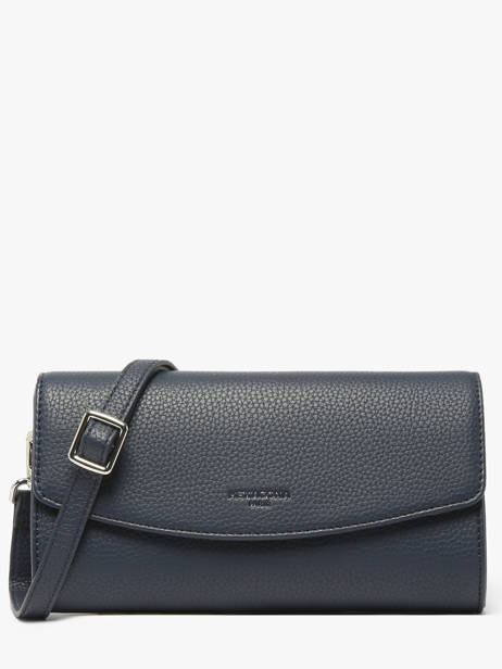 Leather Madrid Clutch With Shoulder Strap Hexagona Blue madrid 536554
