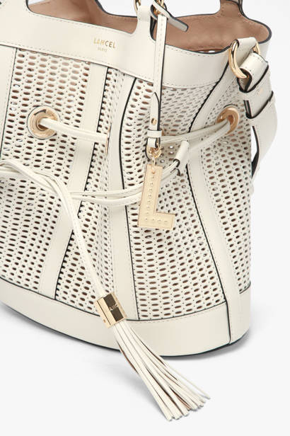 Sac Seau M Premier Flirt Cuir Ajouré Lancel Blanc premier flirt A14010 vue secondaire 3