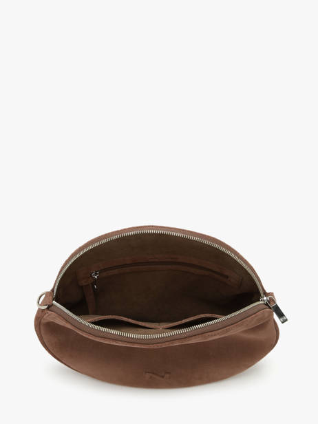 Sac Porté épaule Anna Cuir Daim Nathan baume Marron nathan 9S vue secondaire 4