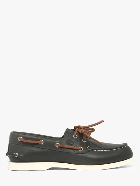 Chaussures Bateau En Cuir Timberland Vert women 2Q9XEP81