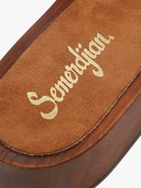 Mules En Cuir Semerdjian Marron women IOLE394 vue secondaire 2