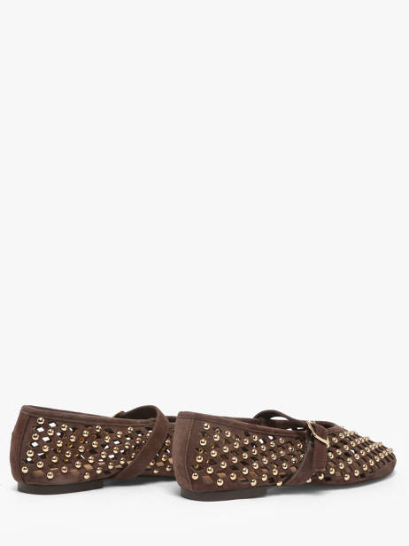 Ballerines Avec Brides En Cuir Inuovo Marron women NK003KDR vue secondaire 2