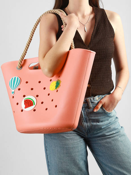 Sac Porté épaule Tutti Frutti Le voyage en panier Rose tutti frutti PM986 vue secondaire 1