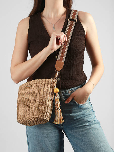 Sac Bandoulière St Tropez Paille Miniprix Marron st tropez C1079 vue secondaire 1