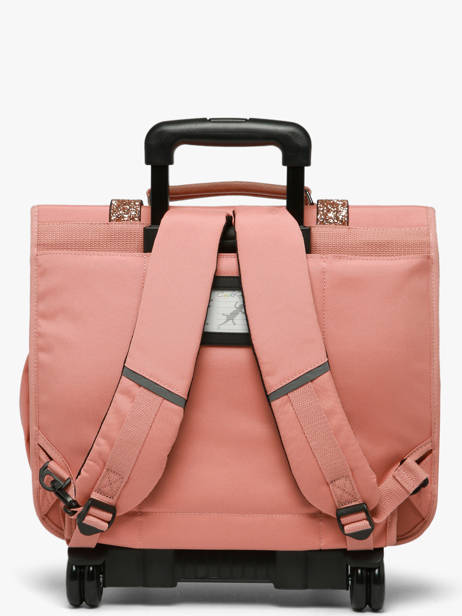 Cartable à Roulettes 3 Compartiments Vintage Fantasy Cameleon Rose vintage fantasy CR41 vue secondaire 5