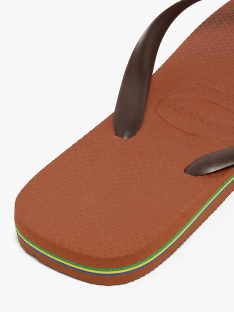 Tongs Brasil Logo Havaianas Marron men 4110850H vue secondaire 3