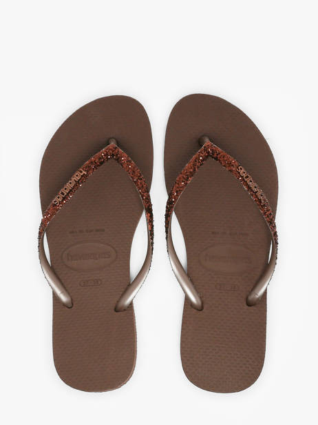 Tongs Slim Glitter Ii Havaianas Marron women 4146975F